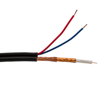 Коаксиальный кабель с питанием (код 4824) CCTV GV-04-R-RG-59 0.81CU60+2CU0,5 black
