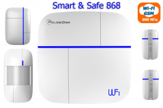 Комплект охранной Wi-Fi GSM сигнализации Smart & Safe 868 Wi-Fi GSM PoliceCam